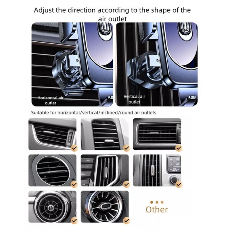 Anti Shake Car Phone Mount Easy Installation Spirals Hook for Stable Navigation 360 Degree Viewing Portrait Landscape