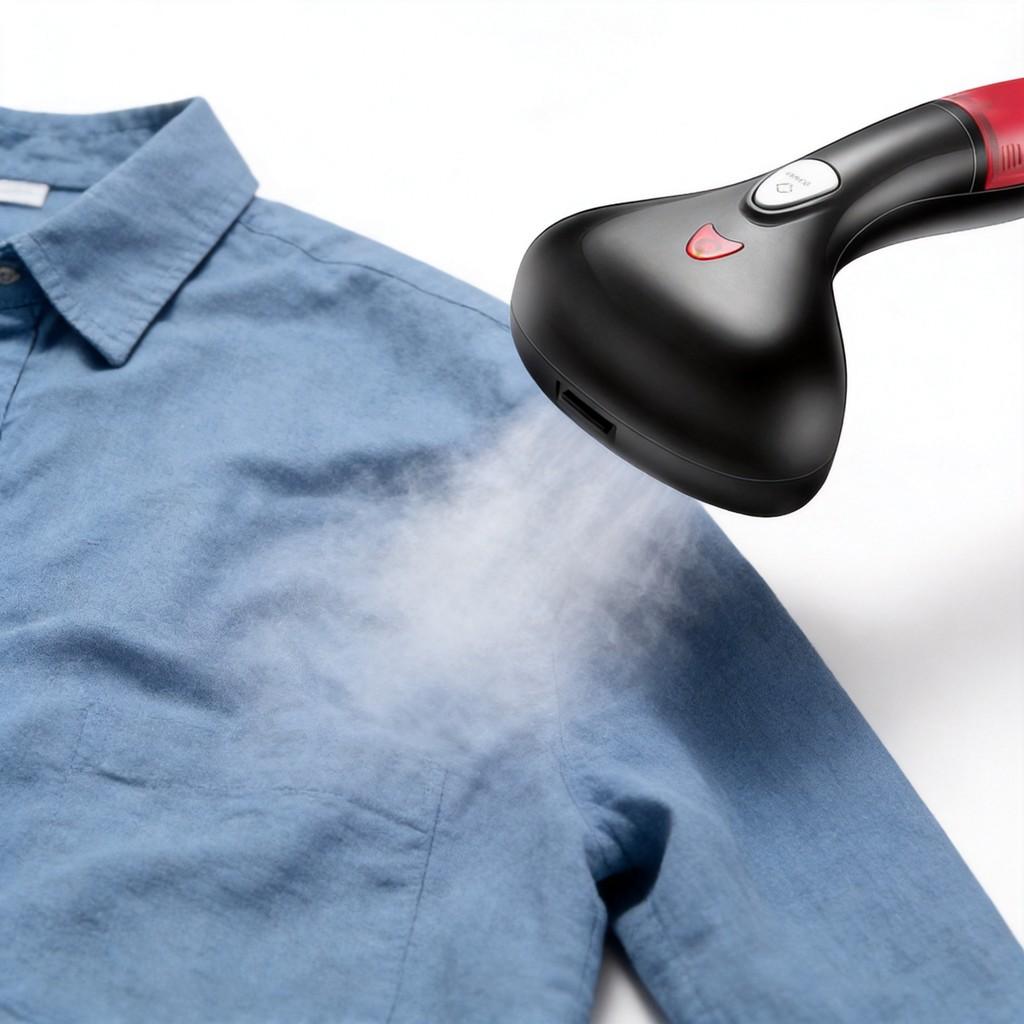 Mini Handheld Travel Steamer With Detachable Steam Plate For Home And Office Garment Care