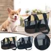 Skládací taška pro domácí mazlíčky se síťovinou - Lehká přenosná taška přes rameno pro malé psy a kočky Prodyšná kabelka pro venkovní cestování na jaře a v létě