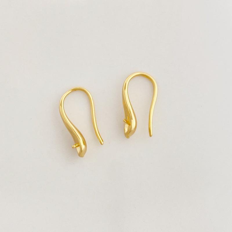 Vergoldete Wassertropfen Ohrhaken-Ohrringe - Hohe Farbbeständigkeit, DIY-Zubehör, Halbfertig.