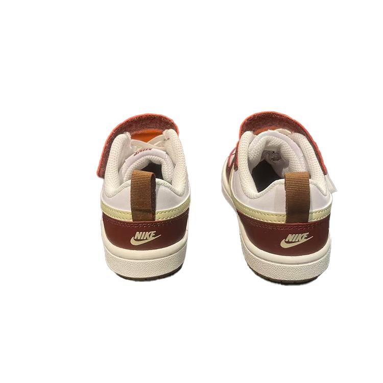 Nike Court Borough Low 2 Comfortable Soft Non-Slip Durable Low-Top Kids Skate Shoes Kids sneaker Red White IB4709-121