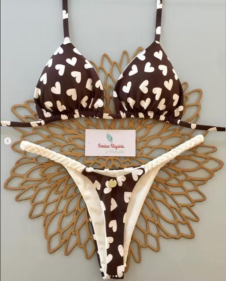 European and American Print Bikini - Women's Sexy Beach Swimwear