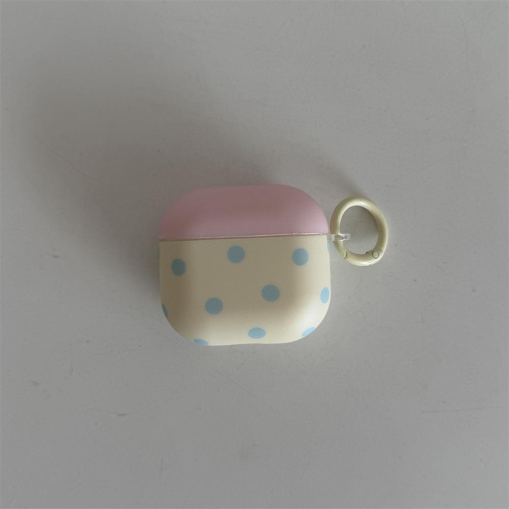 Macaron contrasting color polka dot earphone cover for Apple AirPods 1 /1 generation niche creative shell PRO1/PRO1