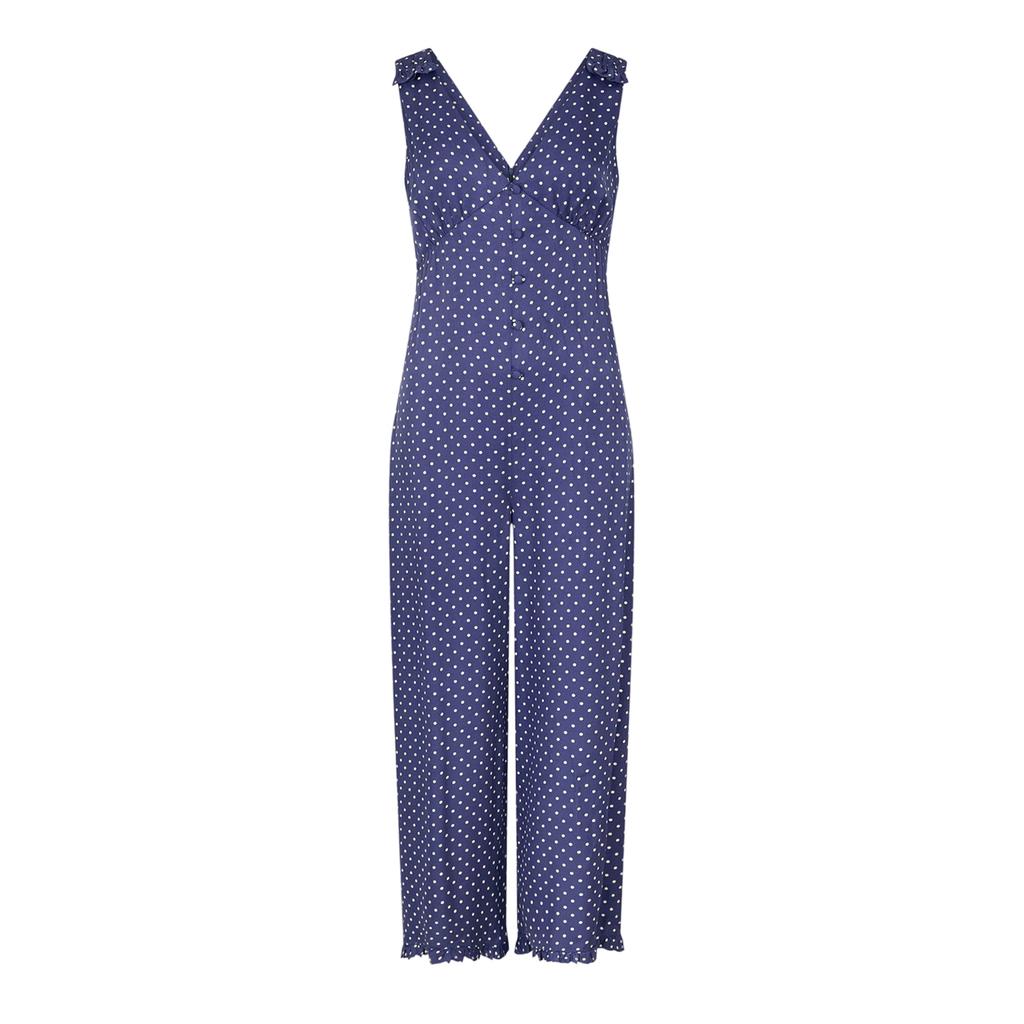 Nobody´s Child Womens/Ladies Polka Dot V Neck Relaxed Fit Sleeveless Jumpsuit