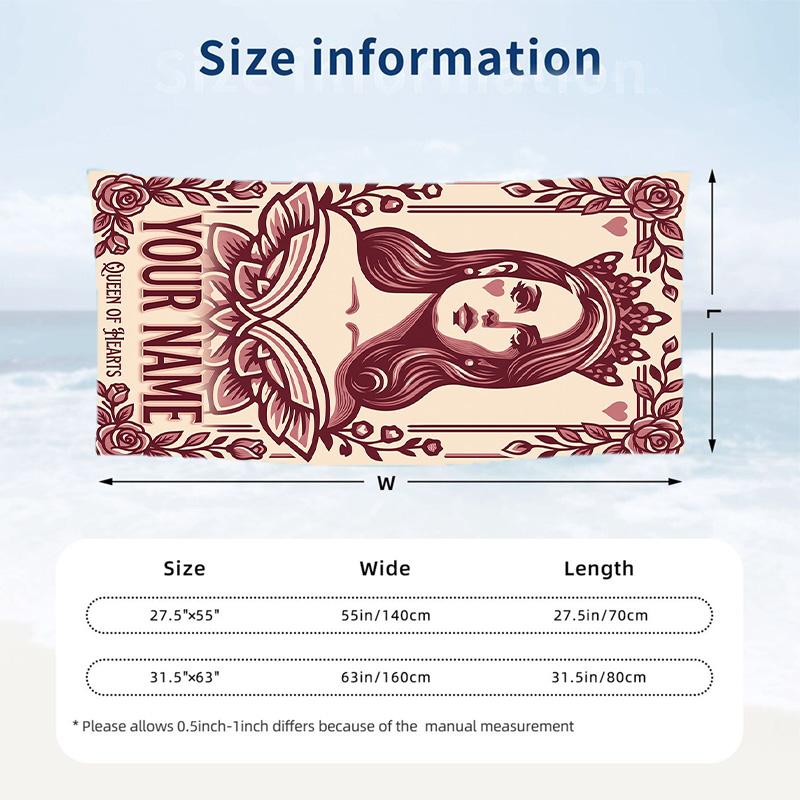 Lana Del Rey Strandtuch, Personalisierter Benutzerdefinierter Name Text, Schnelltrocknendes Großes Saugfähiges Handtuch Für Strand Pool