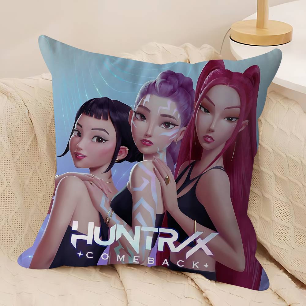 

KPop Demon Hunters Personalized Pillow Dust Cover Bedroom Kids Party Decoration Pillowcase Birthday Children Gift 12x12Inch