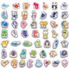 Set of 50 Children's English Cartoon Animal Stickers for Thermos Cups, Phone Cases, Laptops, and Desktops