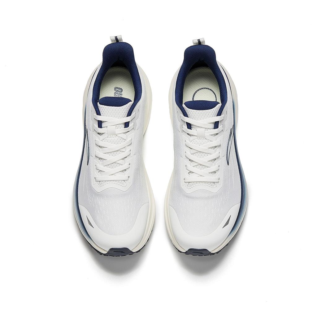 Anta Xu Feng Weiche Sohle Stoßdämpfung Leicht Atmungsaktiv Niedrig geschnitten Freizeit Stadt Pendeln Training Laufschuhe Herren Sneaker Weiß Blau 912545508-1