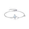 Βραχιόλι 925 Silver Star Fashion Κορεάτικο Διπλό Βραχιόλι Κρυστάλλινο Αστέρι με πέντε άκρες