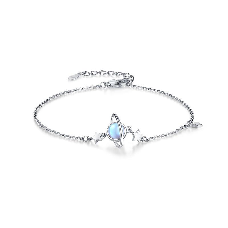 Βραχιόλι 925 Silver Star Fashion Κορεάτικο Διπλό Βραχιόλι Κρυστάλλινο Αστέρι με πέντε άκρες