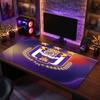 Anderlecht FC Theme Pattern Mouse Pad, Soccer Logo Design XXL Gaming Desk Mat Non-Slip Computer Mouse Pad