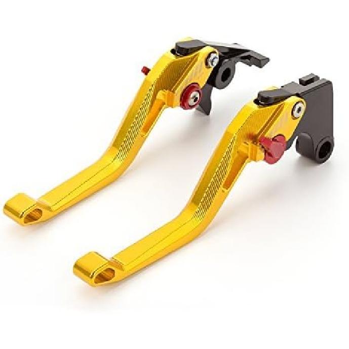 

Brake Clutch Levers for Ninja 300R Z300 13-18,for Ninja 400 Z400 18-20,Z250SL 16-17,for Ninja 250R 08-12,for VERSYS 300X 17-20, Z250 13-14,Z125 pro Gold Lever with Red Adjus