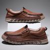 Nya Herr Casual Skor Handgjorda Läder Loafers Bekväma Herrskor Kvalitet Spaltläder Platta Mockasiner Herr Sneakers
