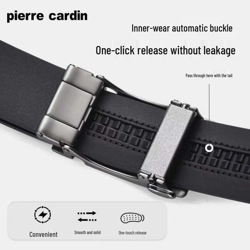 Pierre Cardin Men's Automatic Buckle Leather Belt