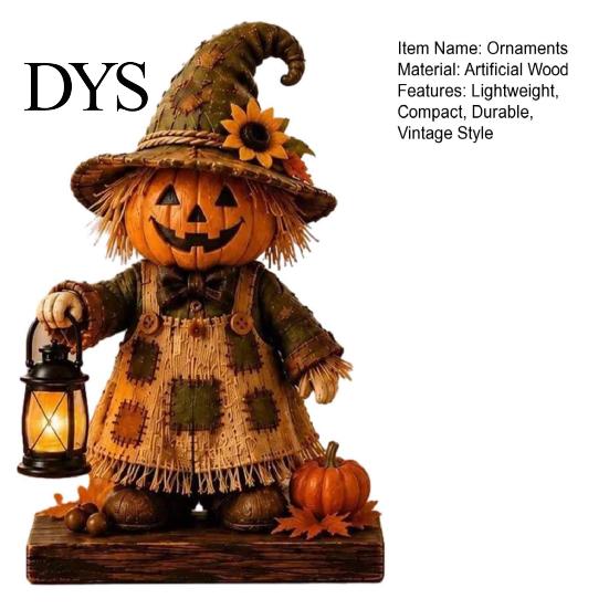 Desktop Haunted House Accents Patchwork Halloween Wooden Flat Ornaments, Skeleton Pumpkin Mummy Festival Showcase Ornaments Ghost Tabletop Decor,