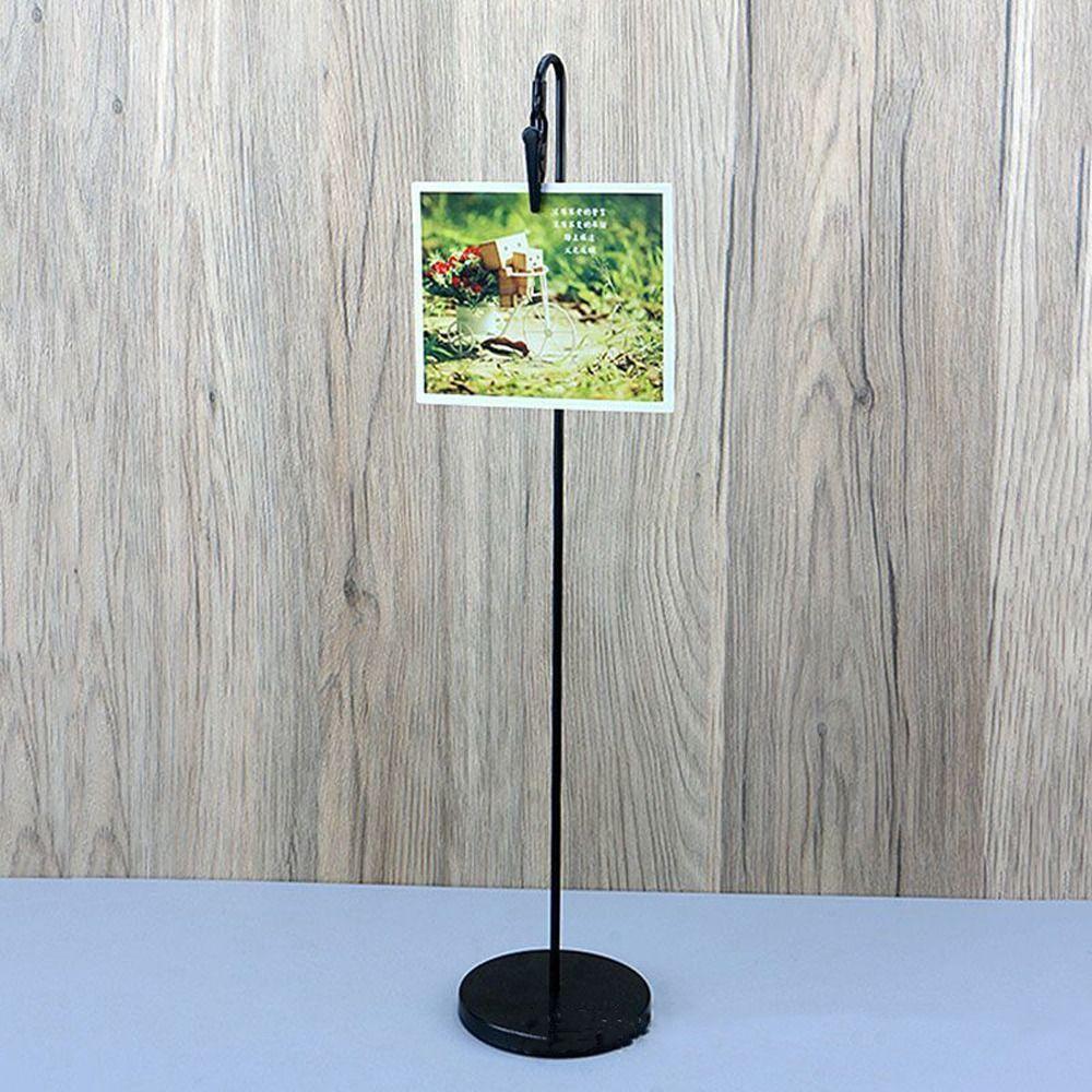 Non-Slip Base Metal Place Card Holder Black Clamps Wedding Table Stands Memo Stand  Baking Shop