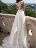 Cross-Border New Style European & American Lace Slit Wedding & Evening Gown, Sexy Long Skirt 2025