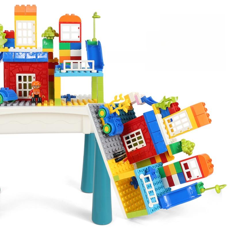Large Multi-Functional Children's Building Blocks Table Educational Assembly Toy Study Desk for Boys And Girls Big Granular