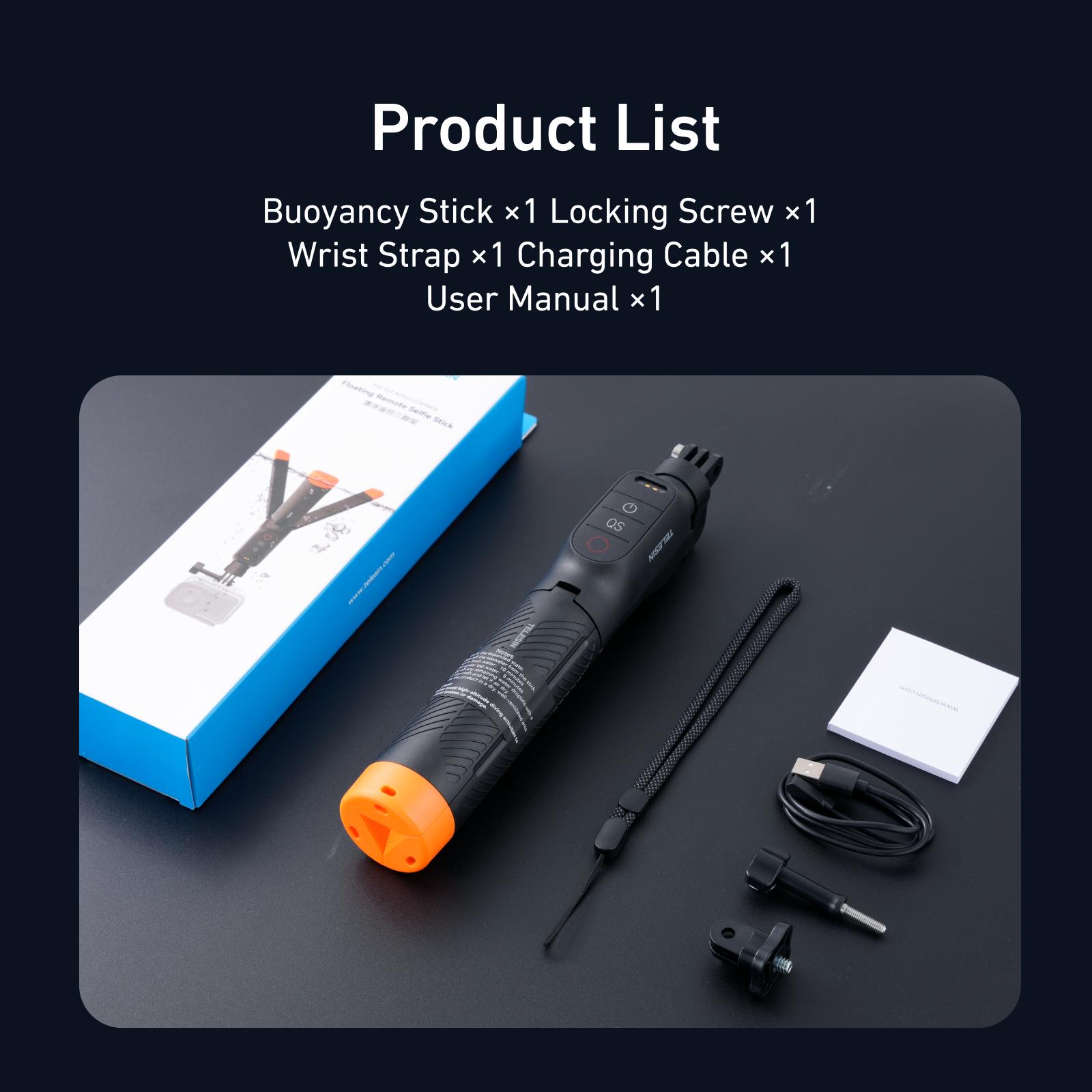 TELESIN Waterproof Bluetooth Floating Selfie Stick