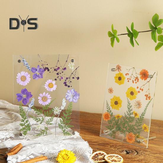 Acrylic Photo Frame Clear Picture Frames Tabletop or Wall Mount Display Frame for Home And Office DIY Dried Flower Crafts