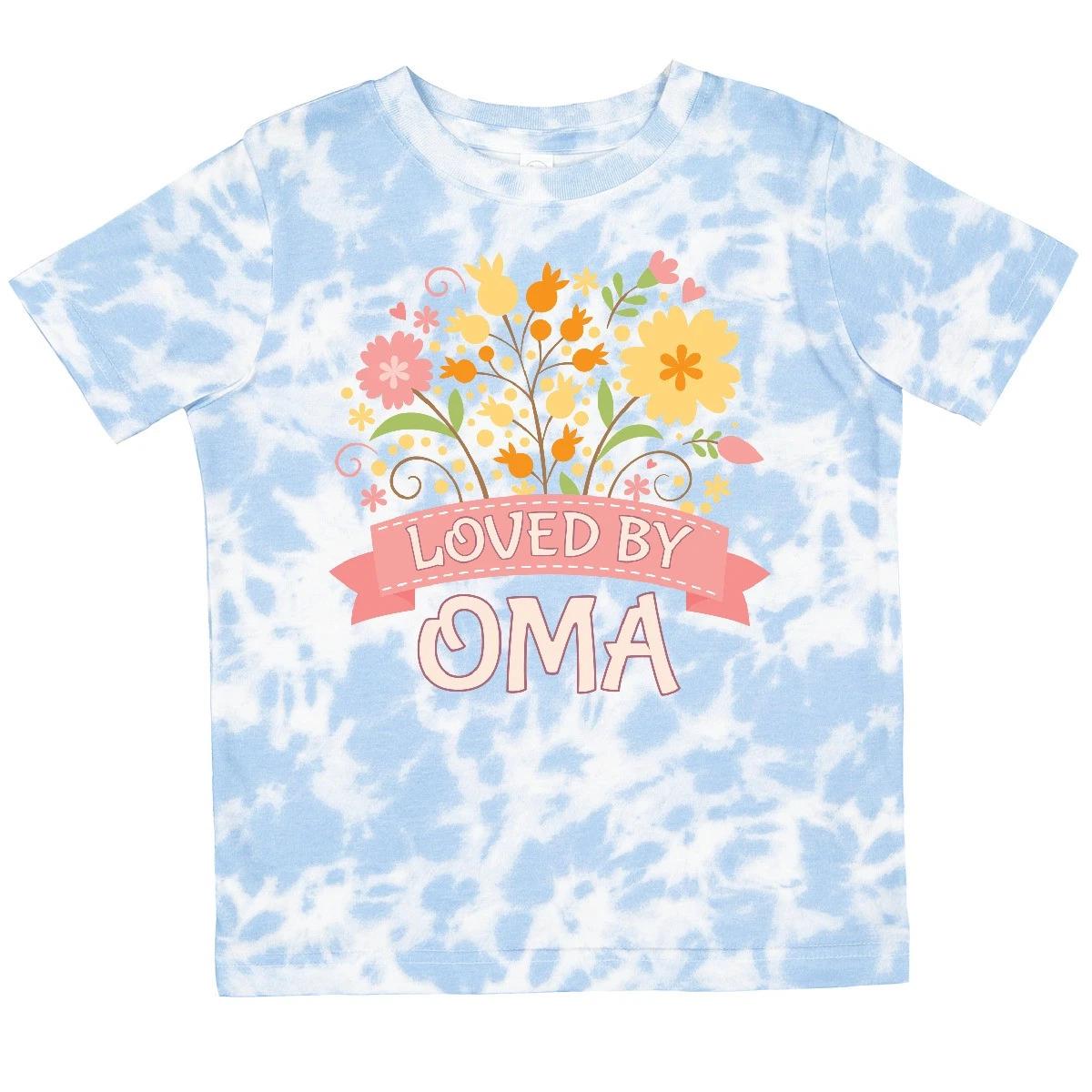 Inktastic Oma Loves Me Granddaughter Outfit For Girl Toddler kids boys T-Shirt Grandchild 150