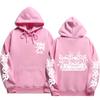 Stray Kids ROCK‑STAR Rock This World Pullover Hoodie White Punk Logo Front Sleeves Back Double Rock Hands Graphic Oversized Unisex K‑Pop Streetwear