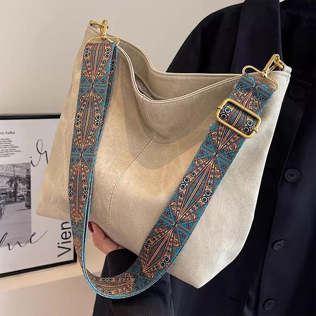 Broadband bags, new trendy and high-quality tote bags, spring foreign-style large-capacity commuting bags