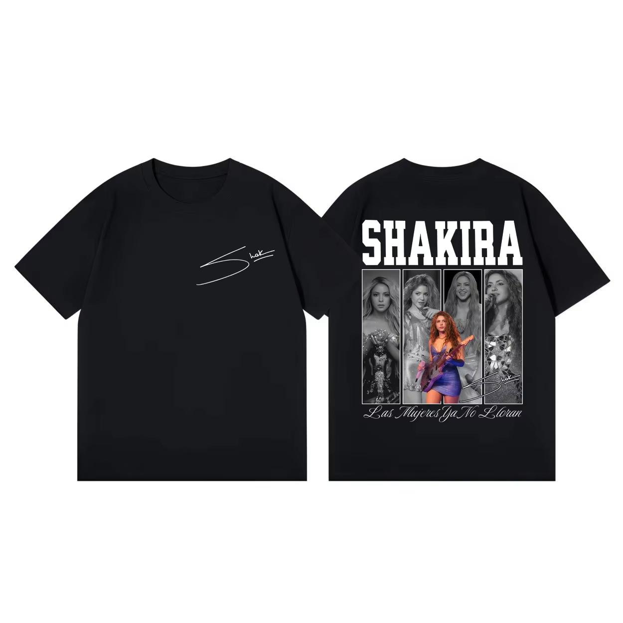 

Shakira World Tour 2026 Tshirts Fashion Vintage Aesthetic Short Sleeve Tshirt Unisex WOMEN Casual Loose Cotton T Shirt Streetwear M