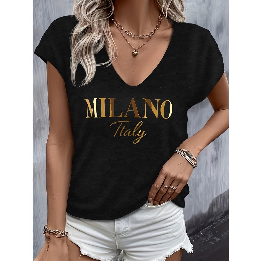 Summer Women s Short-sleeved V-neck Loose Modal T-shirt Top Short-sleeved Comfortable S