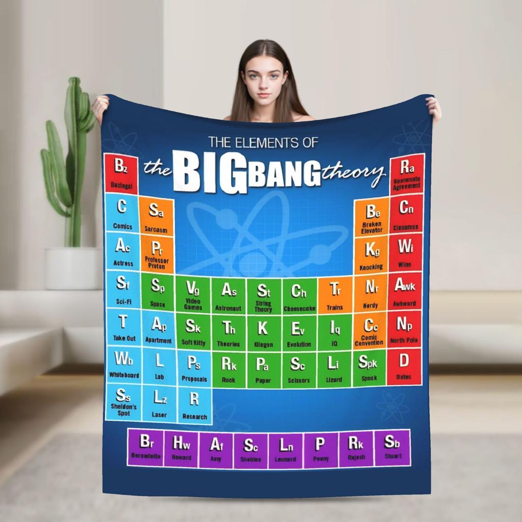 American The Big Bangs Theory Soft Warm Blanket Picnic Plush Throw Blanket Funny Couch Bed Flannel Bedspread Sofa Bed Cover