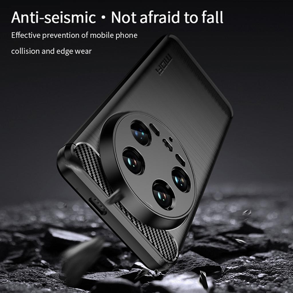 MOFI JK TPU Series-1 For Xiaomi 14 Ultra TPU Case Protective Phone Cover Carbon Fiber Texture