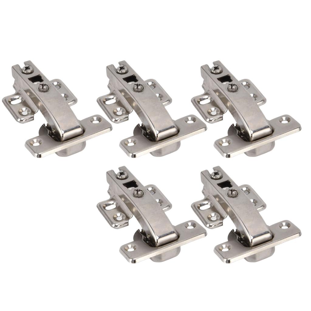 5Pcs Hydraulic Buffer Hinge Reduce Noise Closing Speed Anti Rust Cabinet Door Butt Hinge for Home