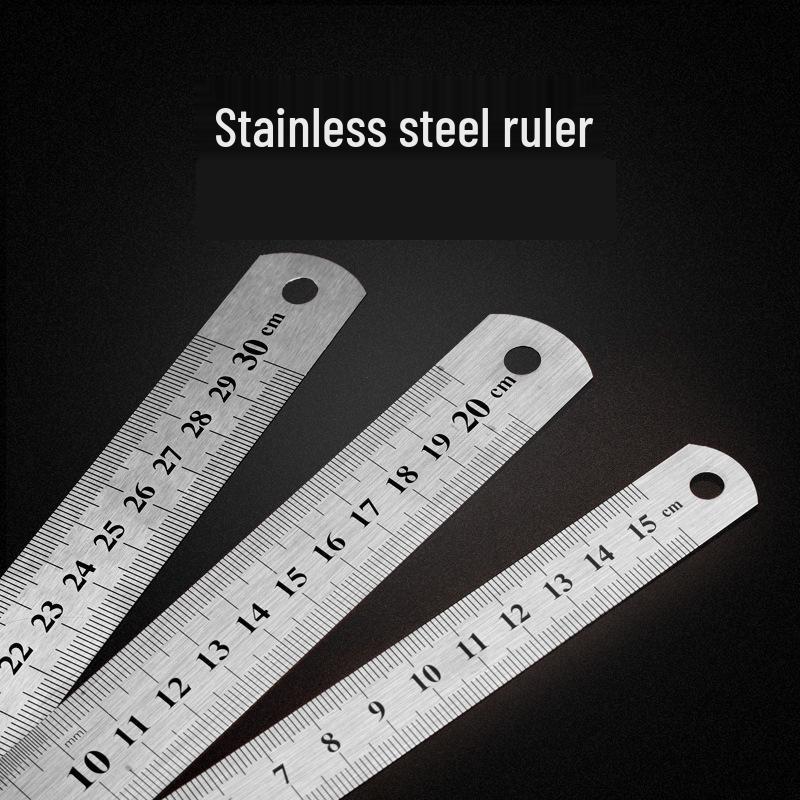 15cm-20cm Steel Ruler - Durable Plate Scale & Manual Measurement Tool. Default