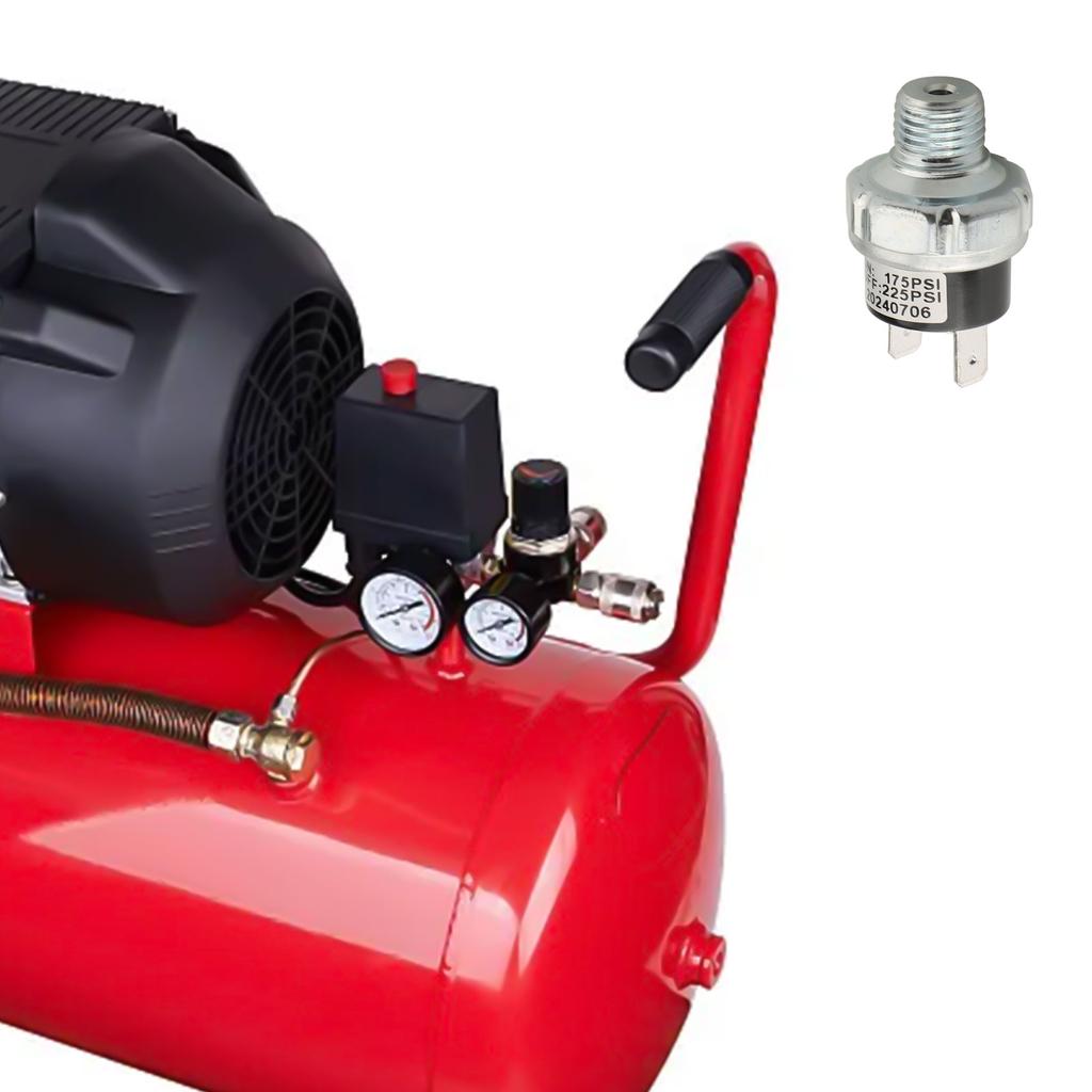 175-225 PSI Switch Silver Black Air Compressor Switch Easy Installation For Air Horns Heavy-duty Applications For Air Compressor