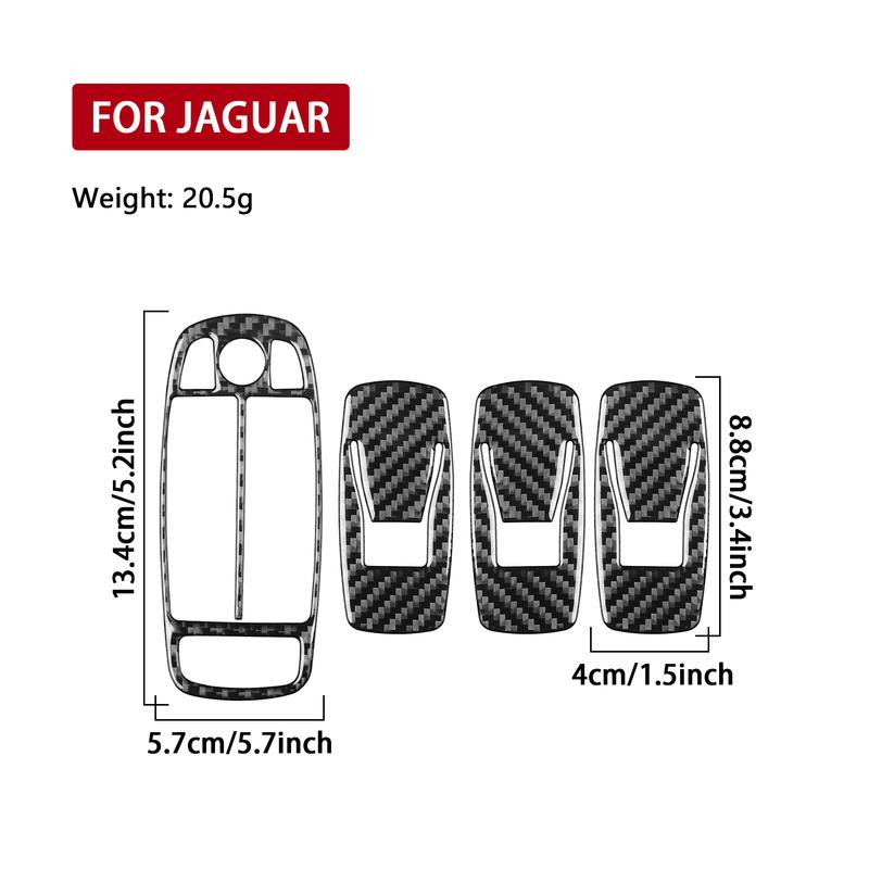 Kohlefaser Fensterheber Bedienfeld Aufkleber Abdeckung Verkleidung Modifikationsaufkleber Auto Innenzubehör Für Jaguar XF 2008—2015