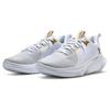 Under Armour Flow Futr X 2 Round Toe Lace-Up Slip-Resistant Durable Low-Top Basketball Shoes Men Sneaker White Platinum 3024978-101