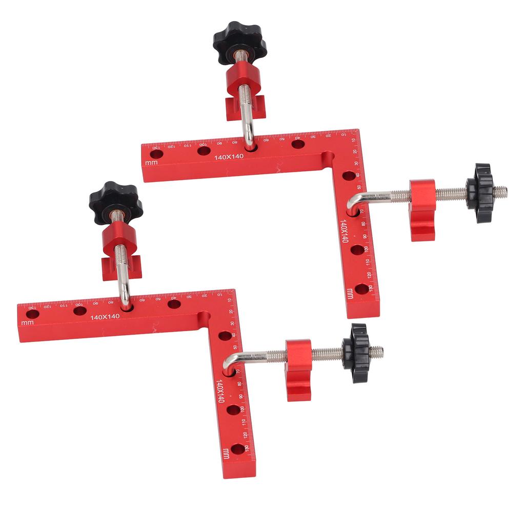 2 Sätze rechtwinklige Schrankklemme 90 Grad Positionierwinkel Holzbearbeitung L-förmige Vorrichtung für