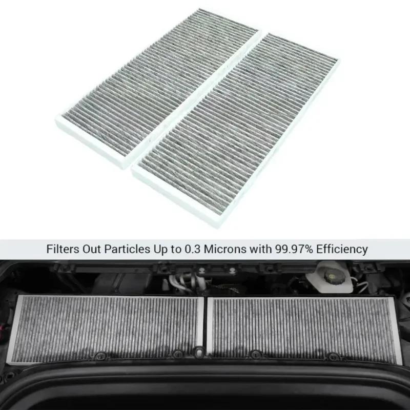 Per Tesla Model Y Juniper 2025-2020 2026 4 Pezzi Filtro Abitacolo HEPA Filtro Ingresso Sostituzione con Accessori al Carbone Attivo