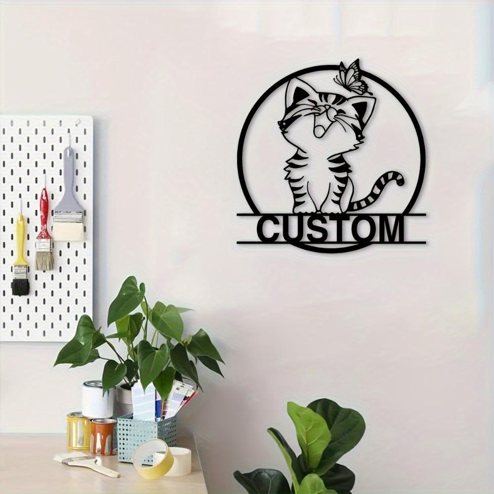 Personalized Metal Wall Art Custom Pet Sign Rustic Home Decor Cat Lover Gift Indoor Outdoor