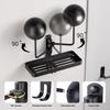 Motorcycle Helmet Holder Wall Mount Double Balls Helmet Hanger With Storage Tray Display Organizer Racks Motorcycle Accessories