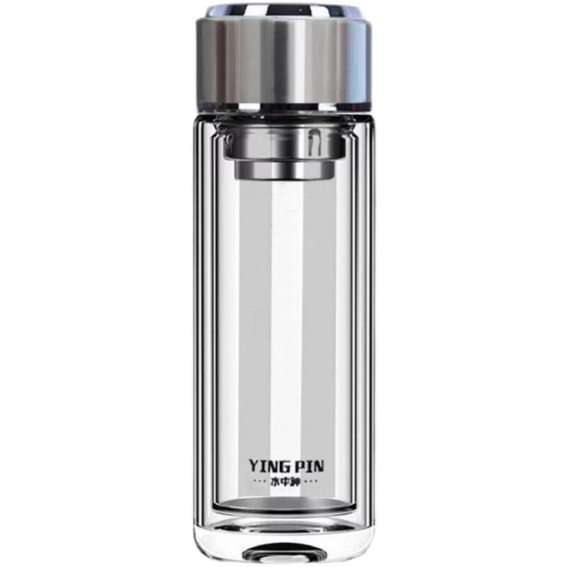 Double-Layer Insulated Glass Tea Cup with Infuser
