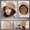 Bucket Knitted Travel CP951 [One Limitation] Hat, Hat, Hat, Cute, Simple, Stylish, Braided, Women's (Gray)