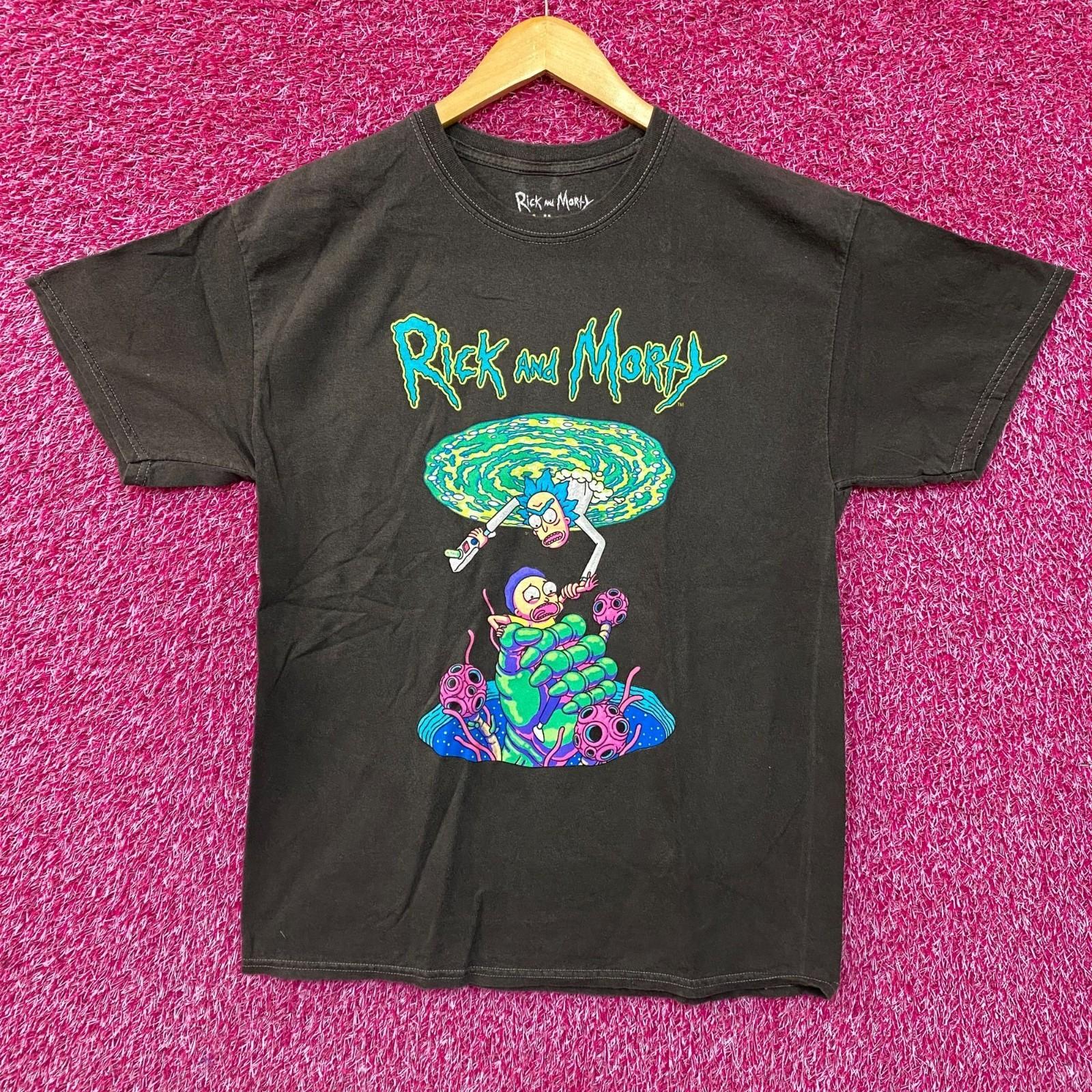 Adult Swim Rick  Morty Portal Pitfall Graphic Design T-Shirt Medium XXL