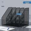 Desktop Metal File and Document Holder - Layered Office Rack & Book Stand