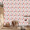 Butterflies Wallpaper White and Coral for Living Room and Bedroom 50x1000
