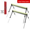 Portable Folding Dual-Use Fishing Rod Holder: Multi-Hole Retractable Stake for Sea and Hand Rods