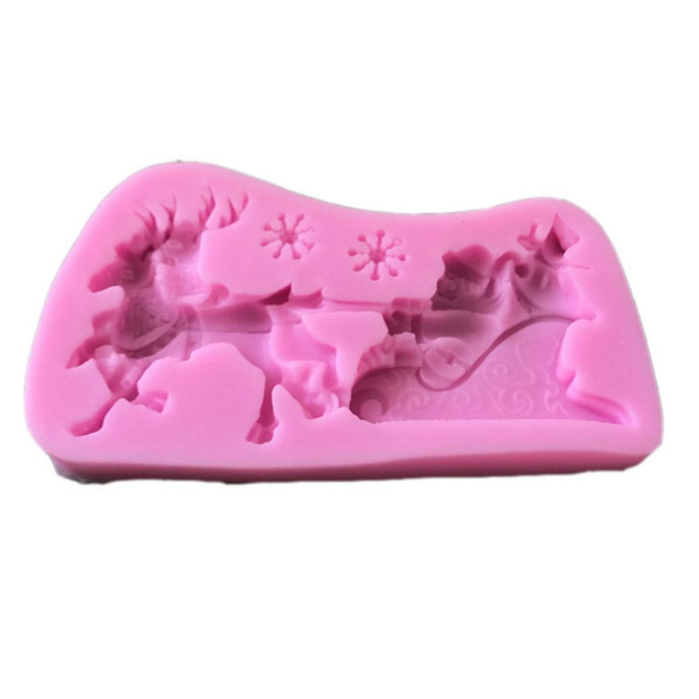 Jul Tomte Släde Älg Kakform Silikon Dekorationsform Jul Choklad Kex