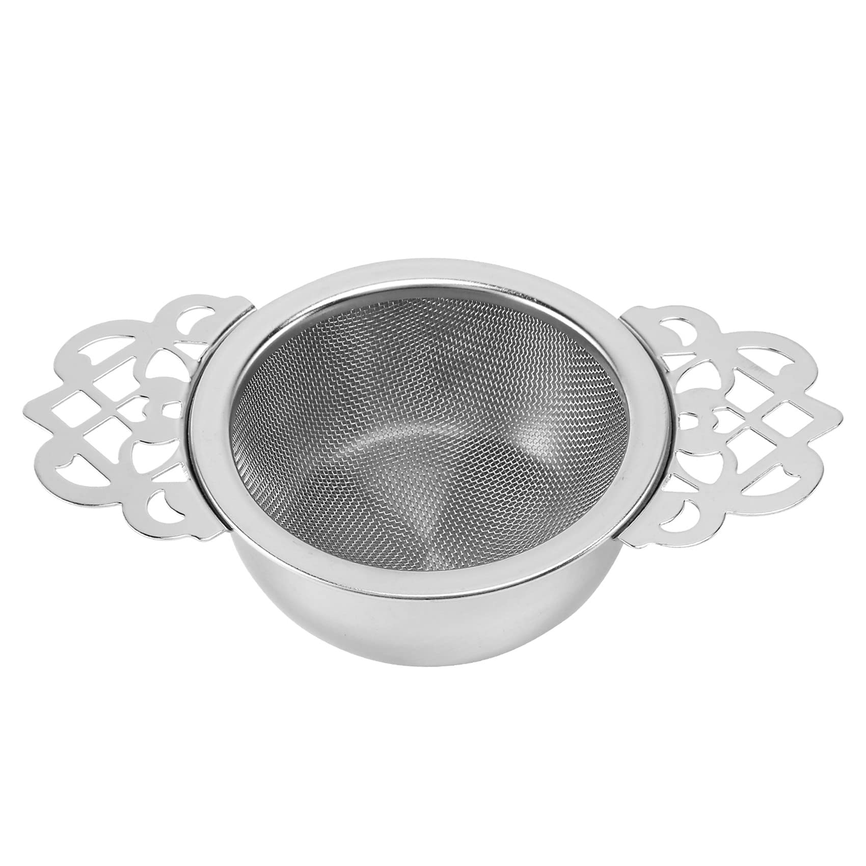 

Haskoss Tea Infuser with Drip Bowl (2-Pack) Elegant Stainless Steel Loose Leaf Tea Strainer
