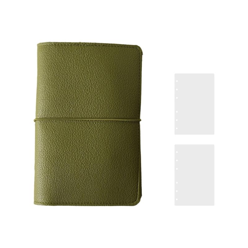 Modernes quadratisches Fotoalbum aus echtem Leder mit transparenten Schutzhüllen 100 Fächer Kapazität Scrapbook