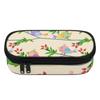Pencil Case Multi Compartment 300D Polyester Smooth Zipper with Mesh Pocket Removable Divider and Pen Slots for Student Stationery